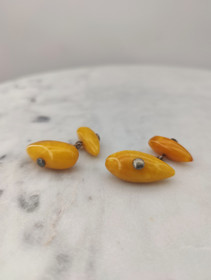 Vintage Itä-meren meripihka Kalvosinnapit