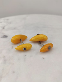 Vintage Itä-meren meripihka Kalvosinnapit