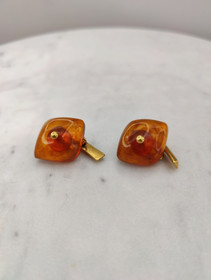 Vintage Itä-meren meripihka Kalvosinnapit