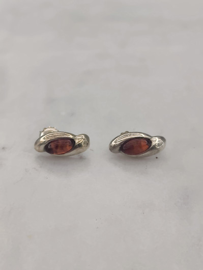 Vintage Baltic amber earrings