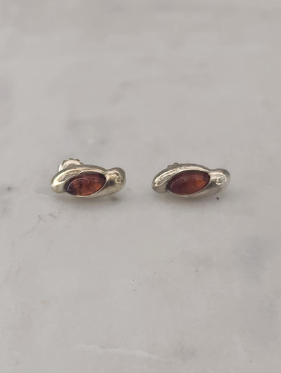 Vintage Baltic amber earrings