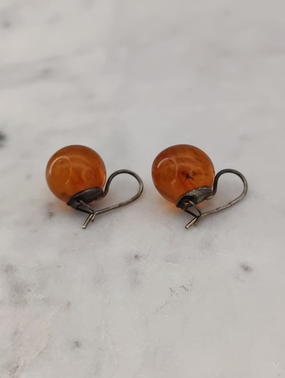 Vintage Baltic amber earrings