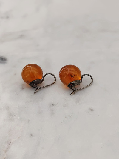 Vintage Baltic amber earrings