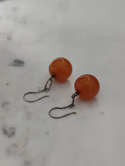Vintage Baltic amber earrings