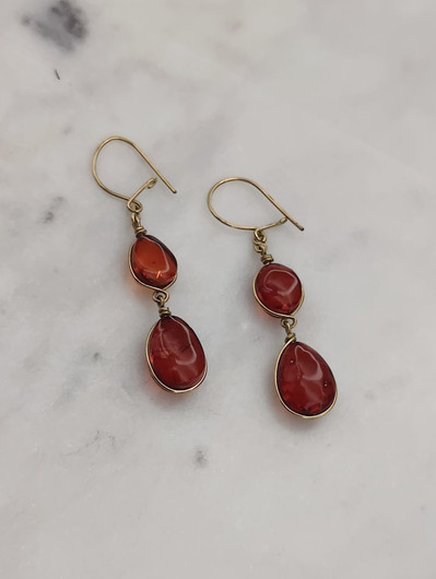 Vintage Baltic amber earrings