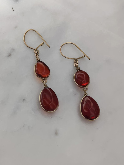 Vintage Baltic amber earrings