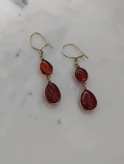 Vintage Baltic amber earrings