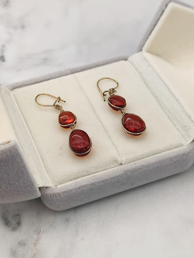 Vintage Baltic amber earrings