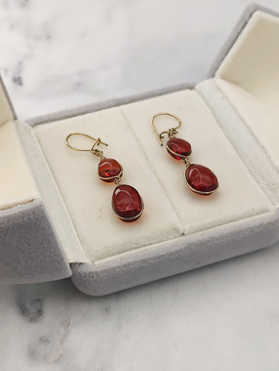Vintage Baltic amber earrings
