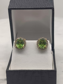 Vintage kultaiset timantti korvakorut 