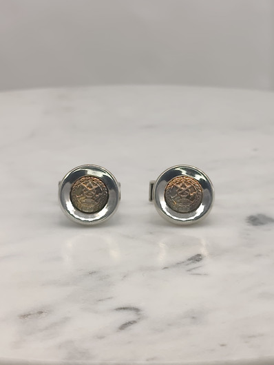 Vintage silver tie pin and cufflinks set