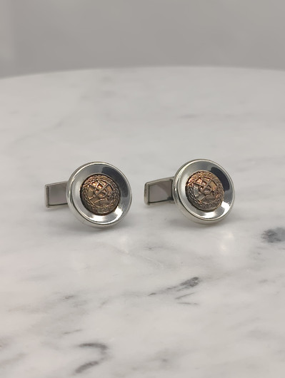 Vintage silver tie pin and cufflinks set