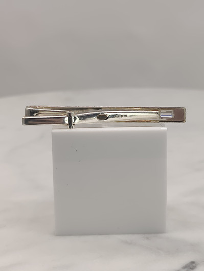 Vintage silver tie pin with stone