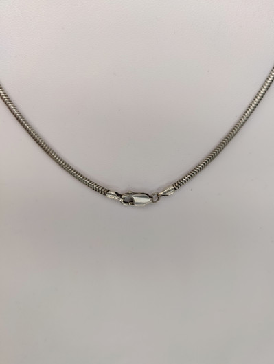 Vintage silver pendant with chain and stone
