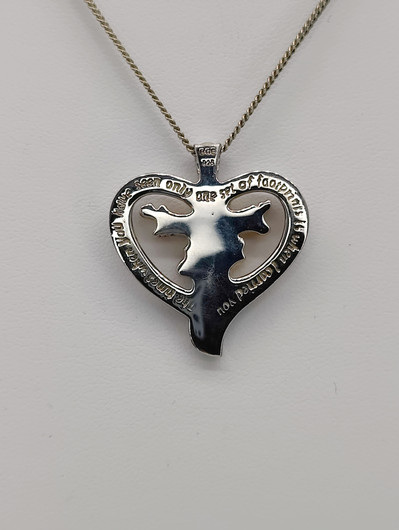 Vintage silver pendant with chain