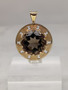 Vintage gold pendant with quartz 