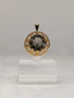 Vintage gold pendant with quartz 