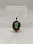 Vintage gold pendant with synthetic spinel