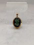 Vintage gold pendant with synthetic spinel