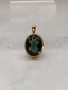 Vintage gold pendant with synthetic spinel