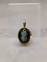 Vintage gold pendant with synthetic spinel