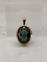 Vintage gold pendant with synthetic spinel