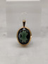Vintage gold pendant with synthetic spinel