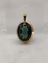 Vintage gold pendant with synthetic spinel