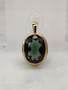 Vintage gold pendant with synthetic spinel