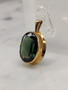 Vintage gold pendant with synthetic spinel