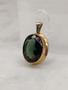 Vintage gold pendant with synthetic spinel