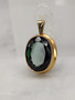 Vintage gold pendant with synthetic spinel
