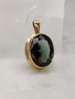 Vintage gold pendant with synthetic spinel