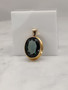 Vintage gold pendant with synthetic spinel