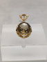 Vintage gold pendant with quartz 