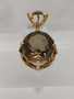 Vintage gold pendant with quartz 