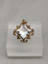 Vintage gold pendant with topaz