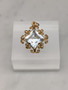 Vintage gold pendant with topaz