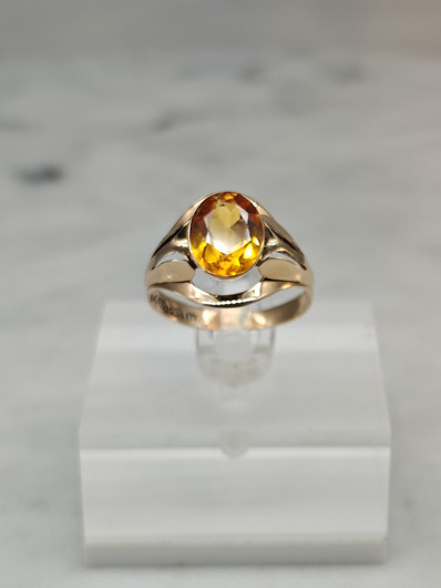 Vintage Citrine gold ring  