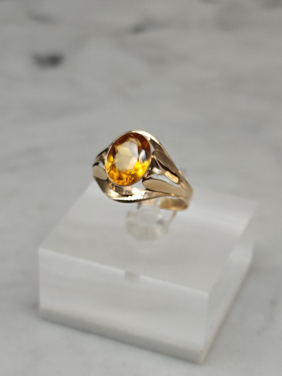 Vintage Citrine gold ring  