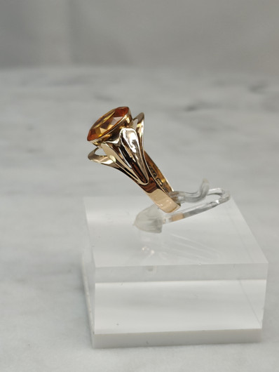Vintage Citrine gold ring  