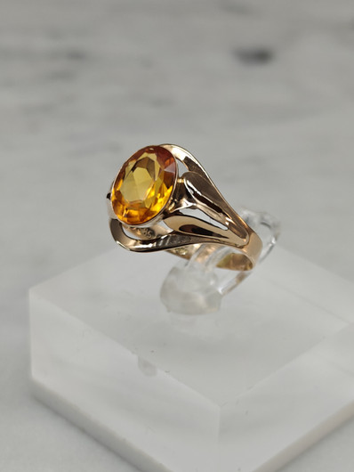 Vintage Citrine gold ring  