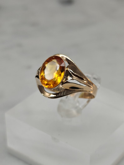 Vintage Citrine gold ring  