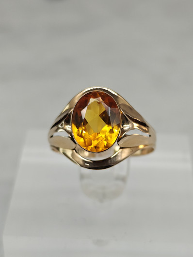 Vintage Citrine gold ring  