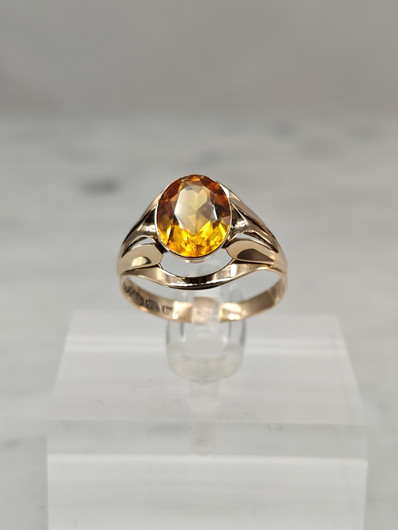 Vintage Citrine gold ring  