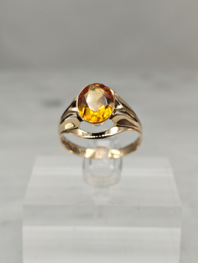 Vintage Citrine gold ring  
