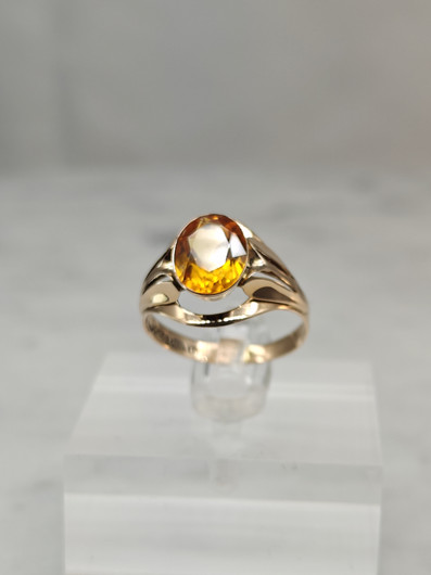 Vintage Citrine gold ring  