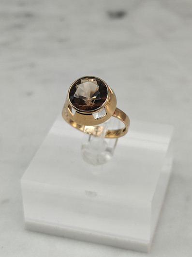 Vintage Quartz gold ring  