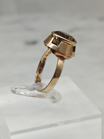 Vintage Quartz gold ring  