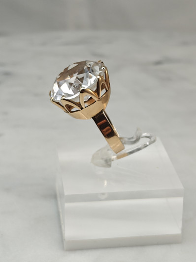 Vintage Quartz gold ring  